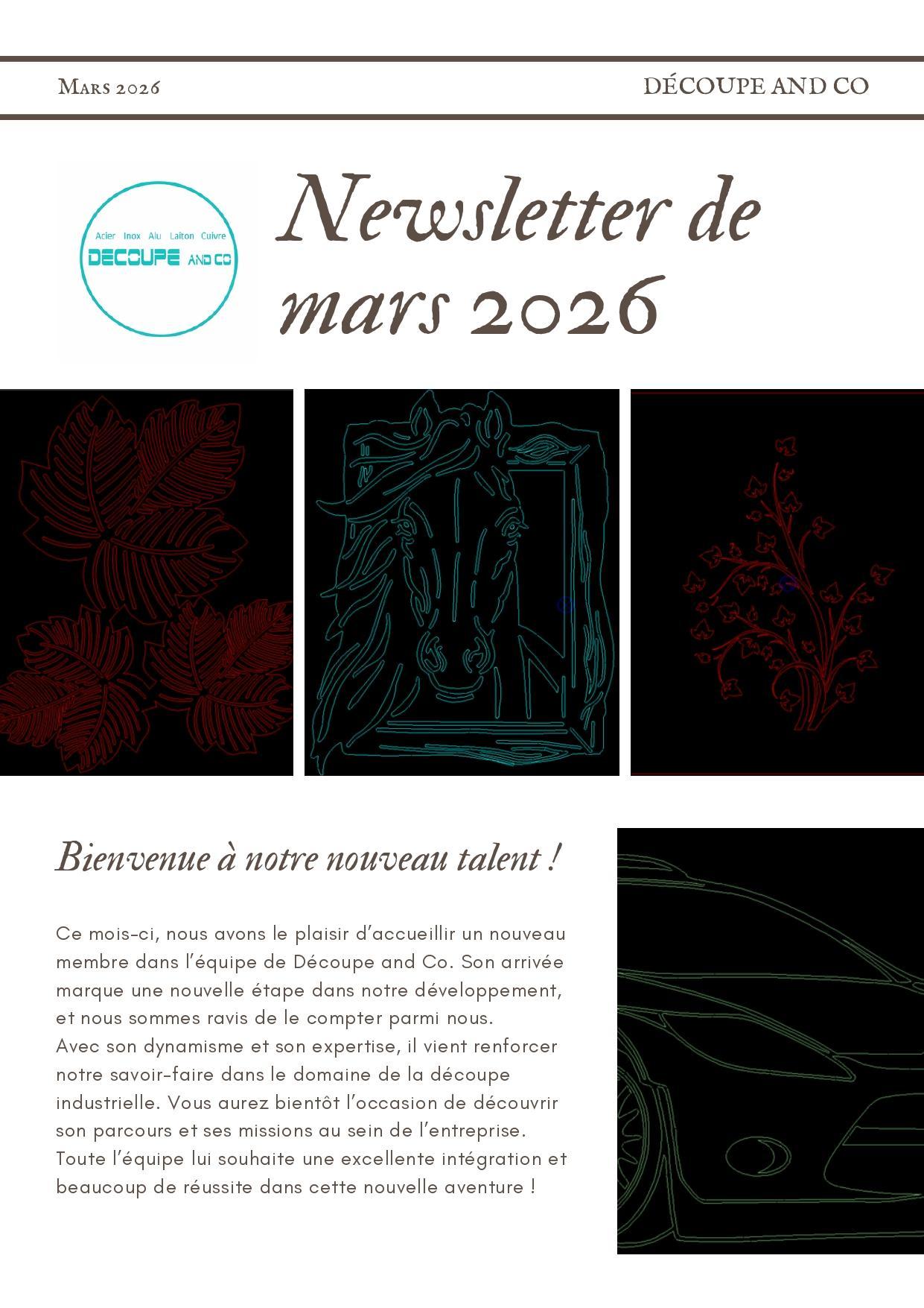 Newsletter mars 2026
